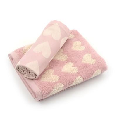 Handdoek Hearts Pink