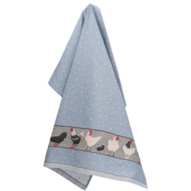 Theedoek Kip Grijsblauw