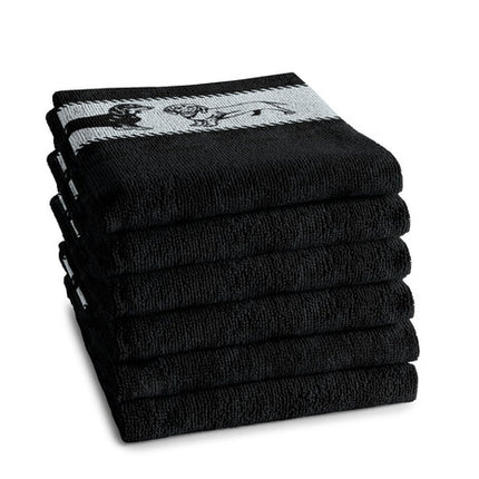 Keukendoek Saar Black - set van 6
