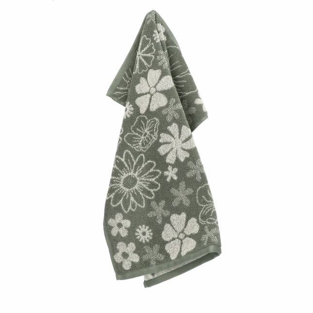 Handdoek Flowerbed Dark Green
