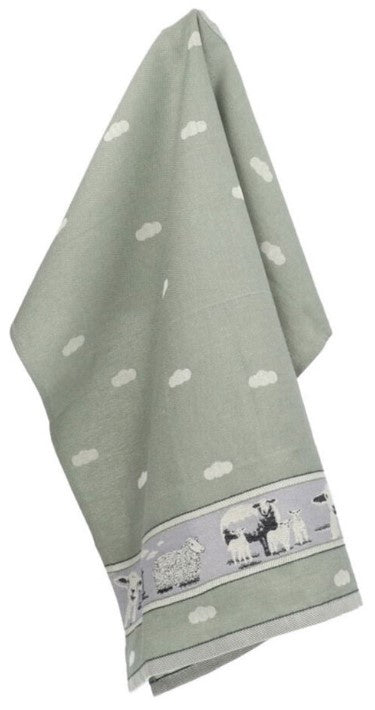 Theedoek Schaap Dark Green