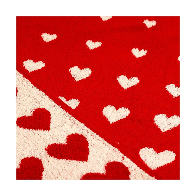 Handdoek Hartjes Rood