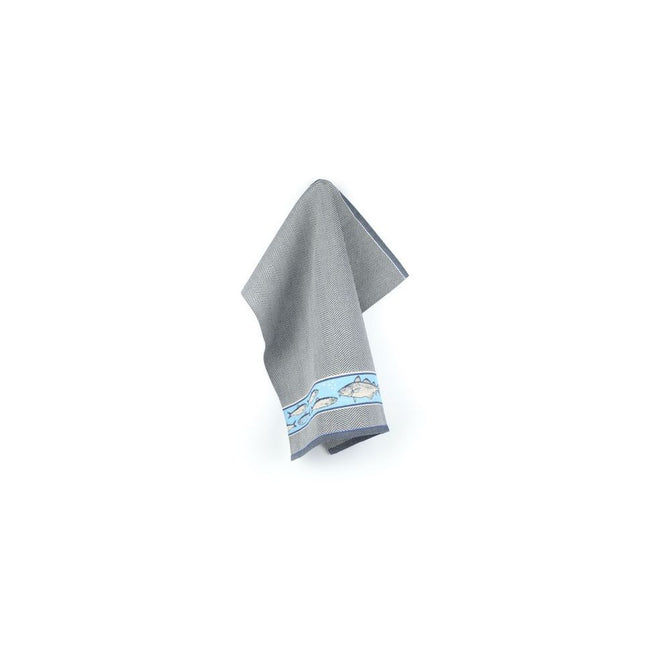 Theedoek Vis Dark Blue