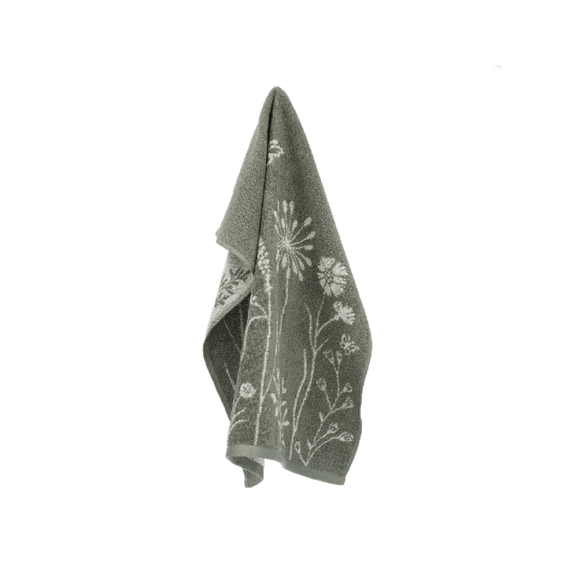 Handdoek Wild Flowers Dark Green