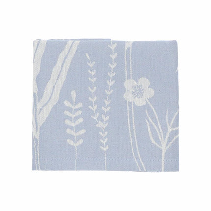 Theedoek Wild Flowers Grijs Blauw