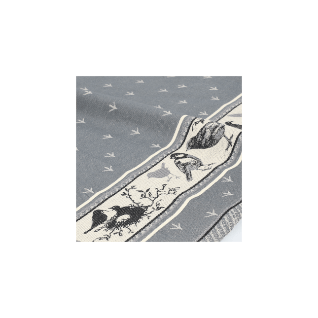 Theedoek Vogel Antraciet