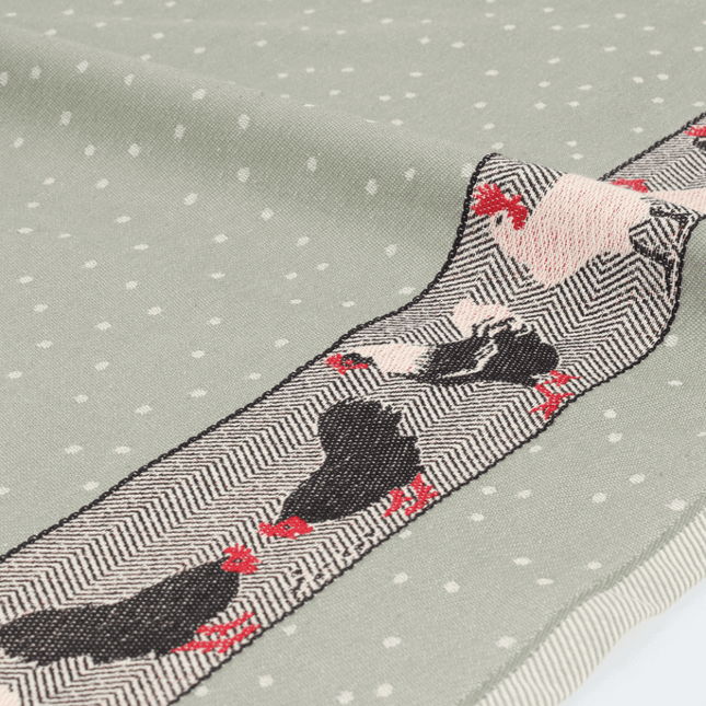 Theedoek Kip Dark Green