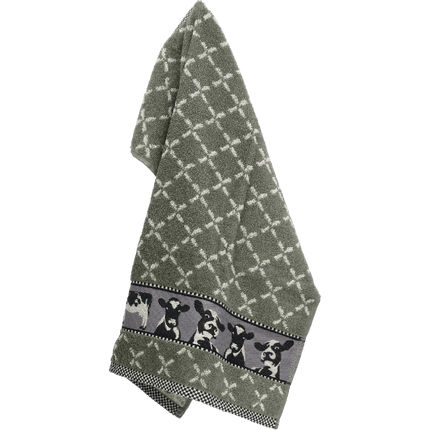 Handdoek Koe Donkergroen