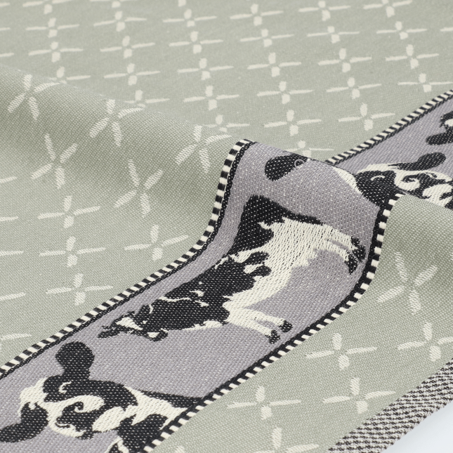 Theedoek Koe donker groen