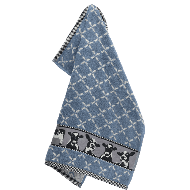 Handdoek koe Grijsblauw
