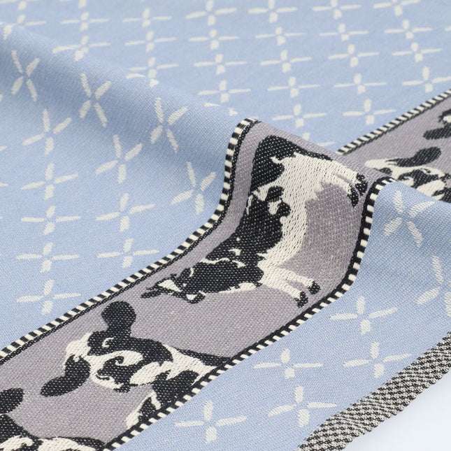 Theedoek Koe Grijsblauw