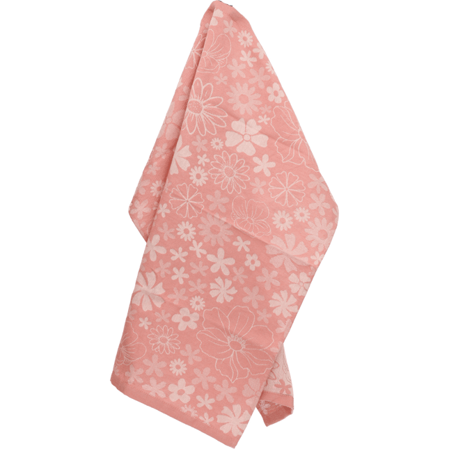 Theedoek flowerbed Roze