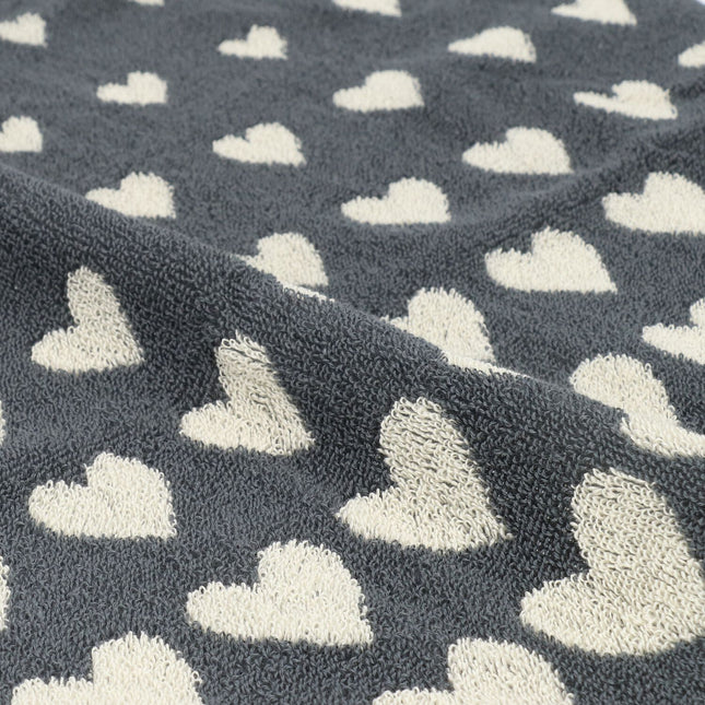 Handdoek Hartjes Antraciet