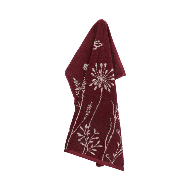 Handdoek Wild Flowers Burgundy