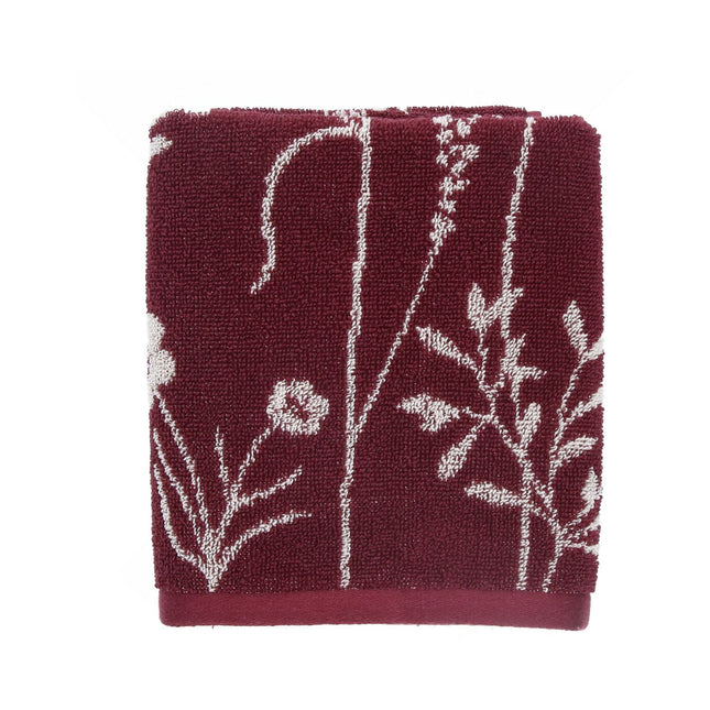 Handdoek Wild Flowers Burgundy
