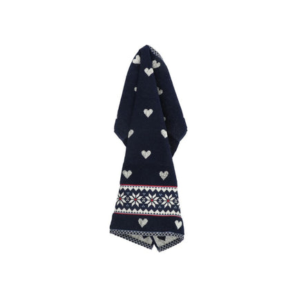 Handdoek & Theedoek Winter Donkerblauw