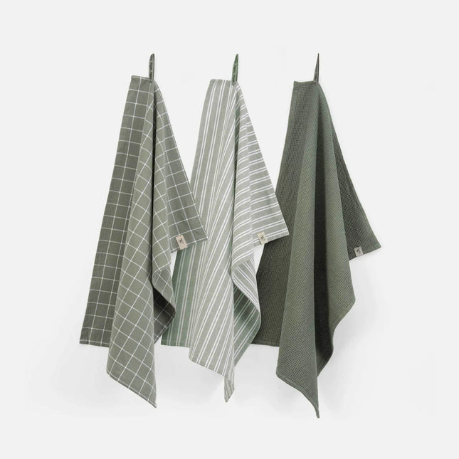 Keukenset Dry w. Cubes Uni, Stripes & Blocks