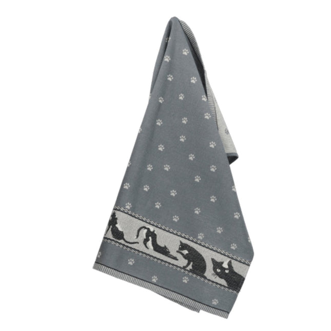 Theedoek Kat Anthracite