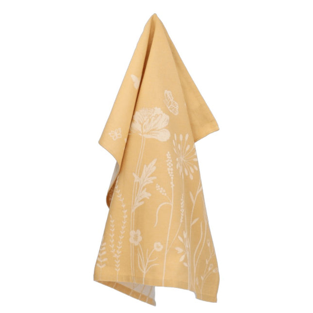Theedoek Wild Flowers Geel