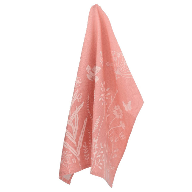 Theedoek Wild Flowers Pink