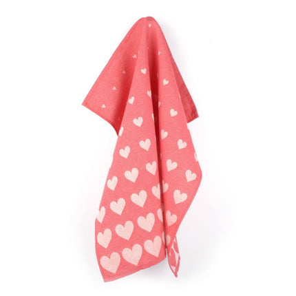 Theedoek Hartjes Rood