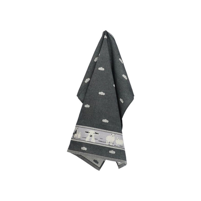 Theedoek Schaap Zwart