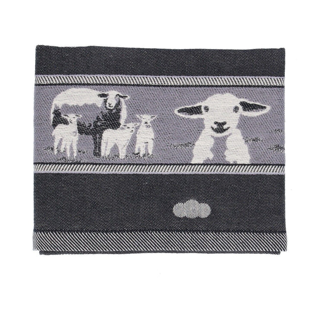 Theedoek Schaap Zwart
