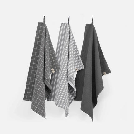 Walra Keukenset Dry w. Cubes Uni, Stripes & Blocks Off Black