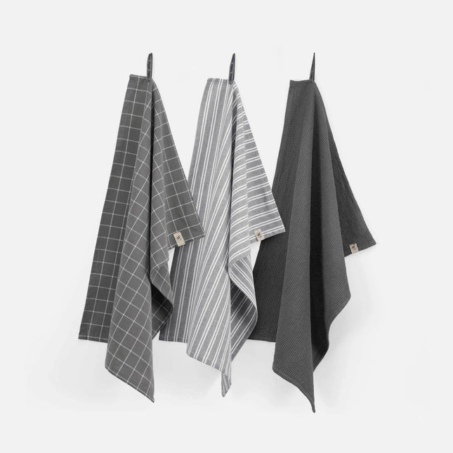 Walra Keukenset Dry w. Cubes Uni, Stripes & Blocks Off Black
