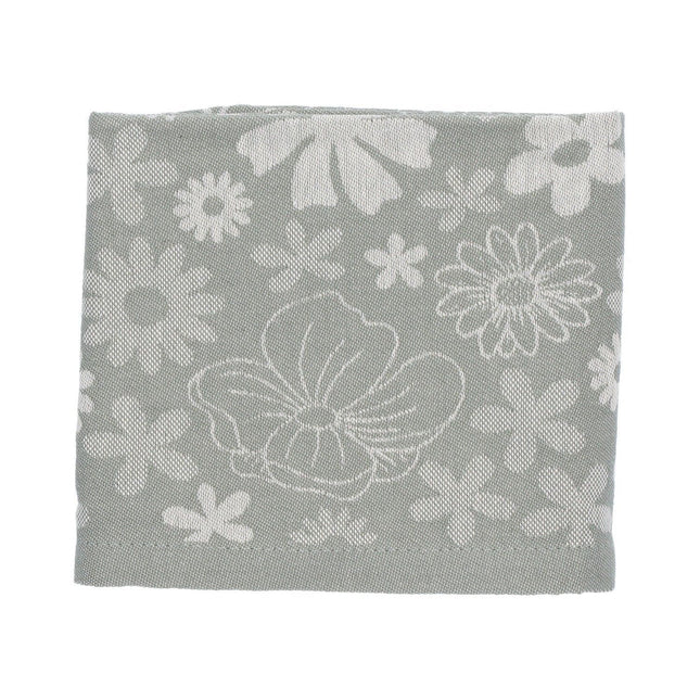 Theedoek Flowerbed Dark Green